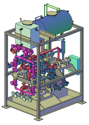 solid model of turbine generator BoP module
